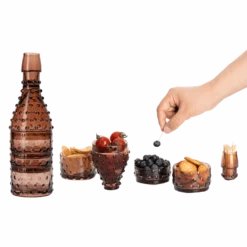 Essential Stacking Bowls & Drinking Glasses, 5 Tier, For All Sorts Of Dishes & Toothpicks, Fruits, Cheese, Meats & More! Appetizer Dish Set Nesting Bowls, Stacked To Form A Decorative Bottle Of Wine