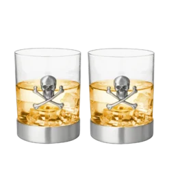 Skull & Skeleton Crossbones Pewter Whiskey & Wine Drinking Glasses - 11oz Set Of 2 - Water, Rum, Brandy & Scotch Glass, Elegant, Skeleton Crystal Cup, Gifts For Men & Women, Old Fashioned Glass 9 Skull & Skeleton Crossbones Pewter Whiskey & Wine Drinking Glasses - 11oz Set Of 2 - Water, Rum, Brandy & Scotch Glass, Elegant, Skeleton Crystal Cup, Gifts For Men & Women, Old Fashioned Glass -Refined Spirits Store DYQ03003 3 scaled