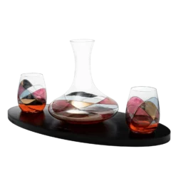 The Wine Savant Artisanal Hand Painted Renaissance Romantic Stained Glass Windows, Artisanal Hand Painted Glassware Gift Idea For Her/Him, Birthday, Housewarming, Gifts