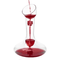 Wine Tower Decanting & Aerator Set By The Wine Savant - 2 Aerating Parts - Upper And Lower Aerators Piece - Wine & Whiskey Decanter Set, Carafe, Proven To Enhance & Improves Flavor & Aromas