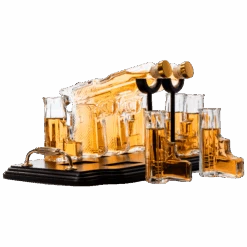 Pistol Whiskey & Wine Decanter - Gifts For Men & Dad, 2 Gun Whiskey Decanter Set With 6 Oz Pistols Shot Glasses - Cool Liquor Dispenser For Home Bar Unique Birthday Gift Ideas From Dad…