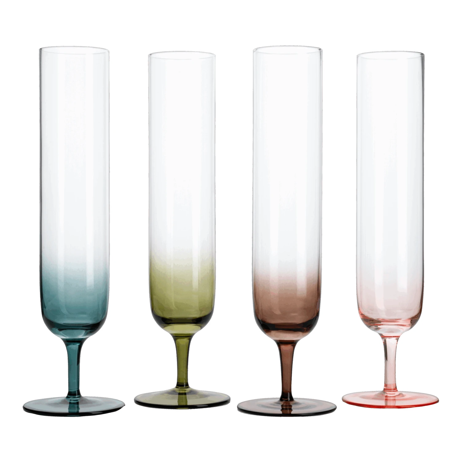 Multicolored Beautiful Champagne Flutes 10" Stemmed - 4 Set- Blue, Green, Brown, Pink - 10.5 OZ Elegant Glass Colored Glasses, Mimosa , Cocktail Bar Glassware Ideal For Home, Weddings - Gift 1 Multicolored Beautiful Champagne Flutes 10" Stemmed - 4 Set- Blue, Green, Brown, Pink - 10.5 OZ Elegant Glass Colored Glasses, Mimosa , Cocktail Bar Glassware Ideal For Home, Weddings - Gift