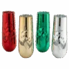 Multicolor 4-Piece Tree Stemless Wine & Water Glasses - Shining Red Green Yellow Silver, Perfect For Parties, Glass Trees Decor, Kitchen Home Decorations (Flutes)
