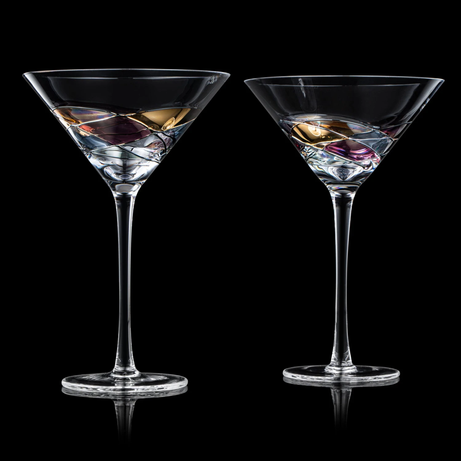 The Wine Savant Artisanal Hand Painted Stemless - Rennesance Romantic Stain-glassed Windows Wine Glasses Set Of 2 - Gift Idea For Her, Him, Birthday, Housewarming - Extra Large Goblets (Martini) 2 The Wine Savant Artisanal Hand Painted Stemless - Rennesance Romantic Stain-glassed Windows Wine Glasses Set Of 2 - Gift Idea For Her, Him, Birthday, Housewarming - Extra Large Goblets (Martini) - Image 2