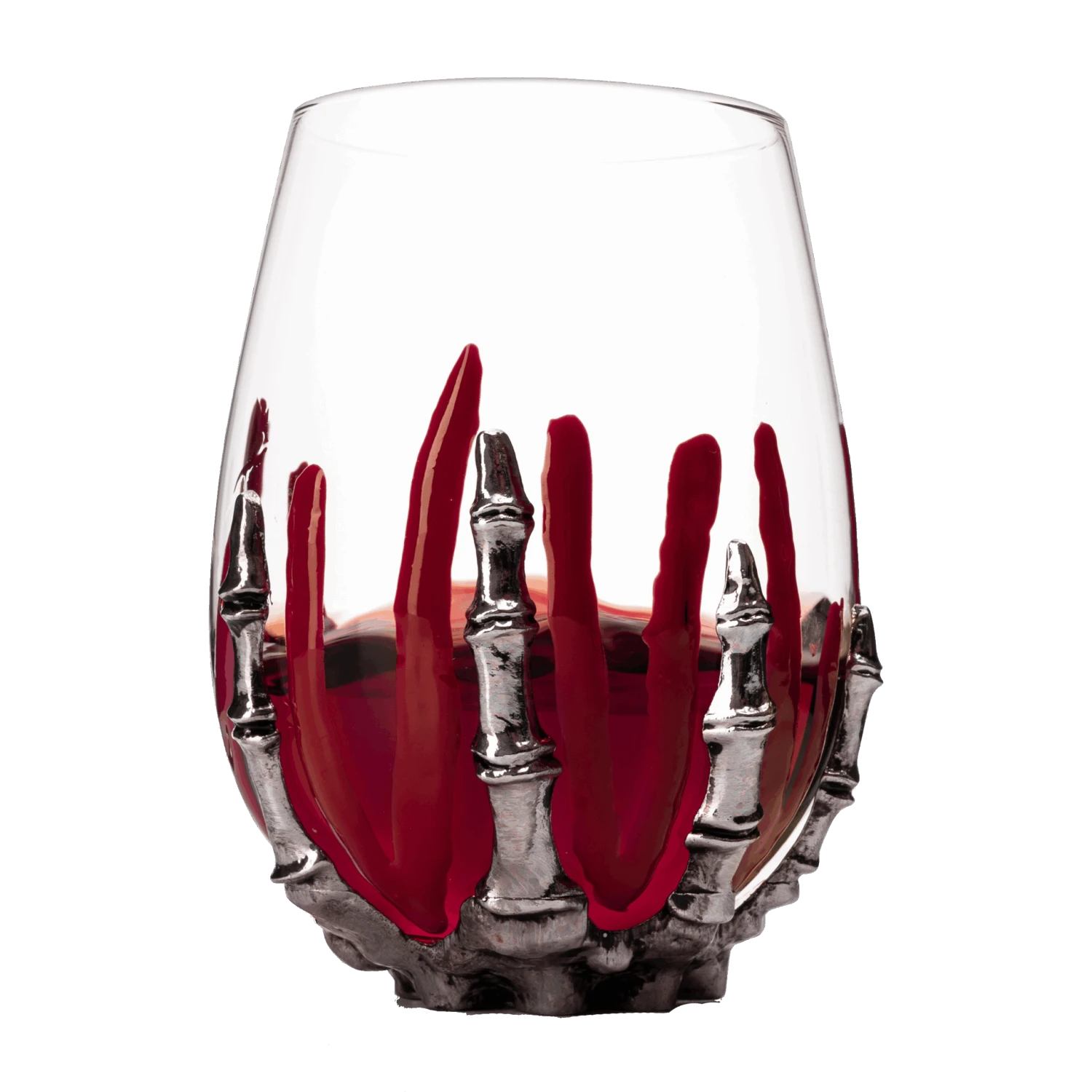Skeleton Wine Glass, Bloody Hand Wine Skull Glass - 12oz Skeleton Glasses 5" H, Goth Gifts, Skeleton Gifts, Skeleton Decor, Spooky Wine Gift Set, Themed Parties! 1 Skeleton Wine Glass, Bloody Hand Wine Skull Glass - 12oz Skeleton Glasses 5" H, Goth Gifts, Skeleton Gifts, Skeleton Decor, Spooky Wine Gift Set, Themed Parties!