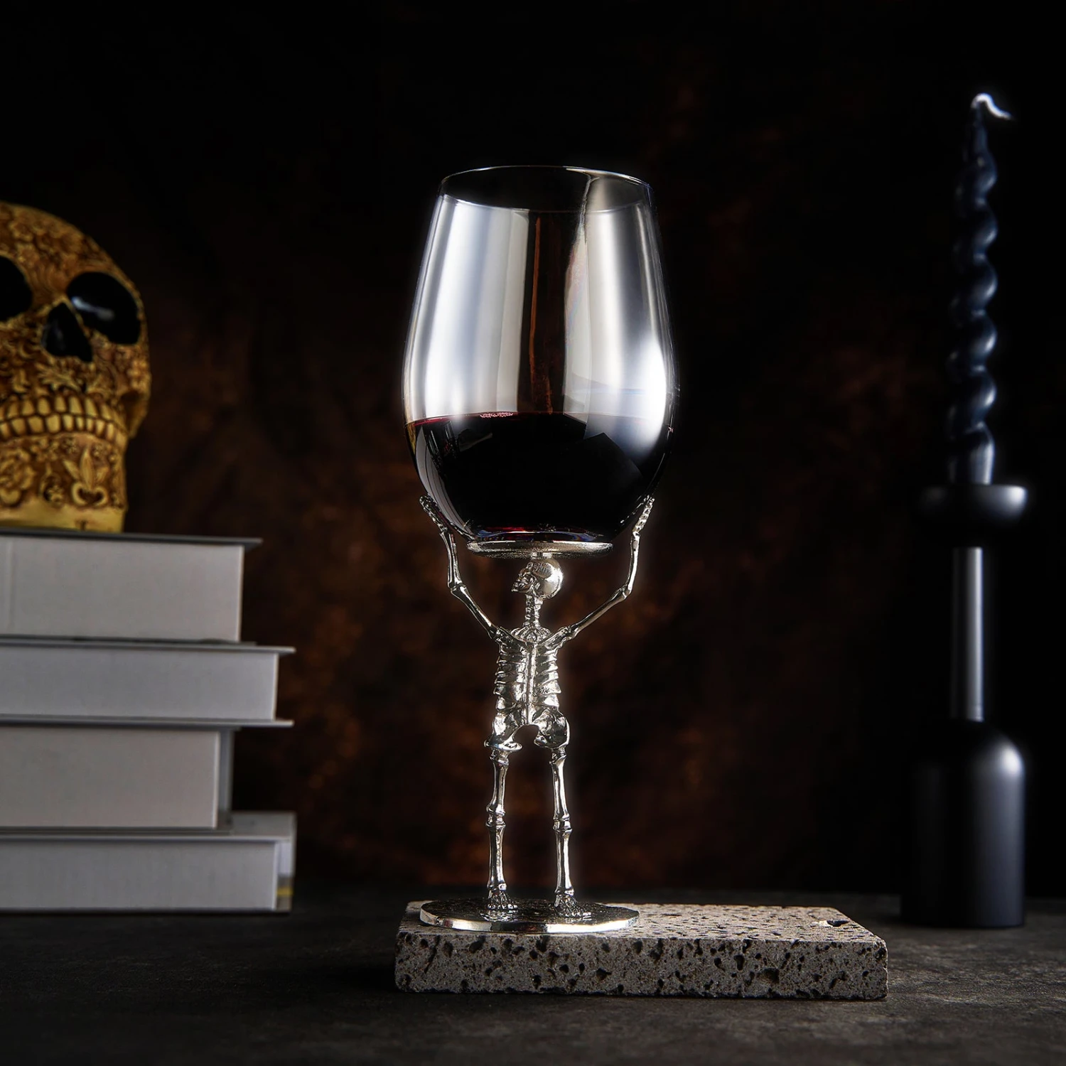 Stemmed Skeleton Wine Glass | SINGLE | 19oz Halloween Skeleton Glasses 10" H, Goth Gifts, Skeleton Gifts, Skeleton Decor, Spooky Wine Gift Set, Perfect For Halloween Themed Parties 2 Stemmed Skeleton Wine Glass | SINGLE | 19oz Halloween Skeleton Glasses 10" H, Goth Gifts, Skeleton Gifts, Skeleton Decor, Spooky Wine Gift Set, Perfect For Halloween Themed Parties - Image 2