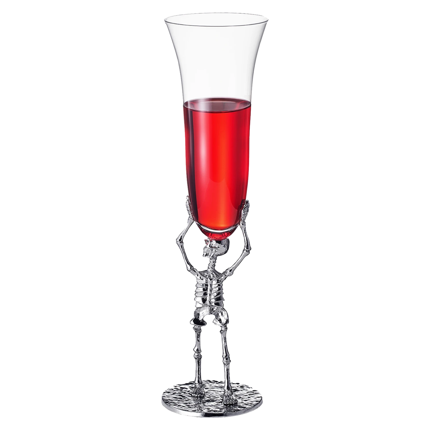 Skeleton Champagne Flute Glass | Single | 7.5oz Halloween Skeleton Glasses 10" H, Goth Gifts, Skeleton Gifts, Skeleton Decor, Spooky Wine Gift Set, Perfect For Halloween Themed Parties 1 Skeleton Champagne Flute Glass | Single | 7.5oz Halloween Skeleton Glasses 10" H, Goth Gifts, Skeleton Gifts, Skeleton Decor, Spooky Wine Gift Set, Perfect For Halloween Themed Parties
