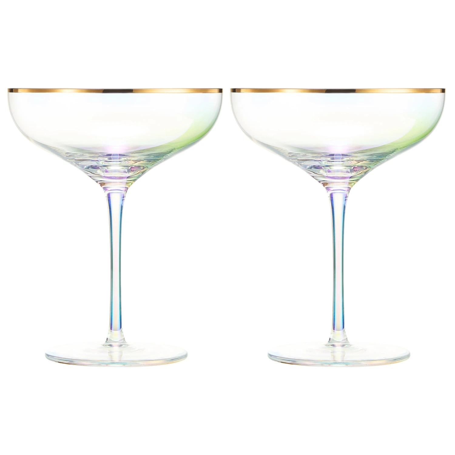 Iridescent Colored Gilded Rim Coupe Glass, 2-Set Large 9oz Rainbow Cocktail & Champagne, Luster Pearl Glasses Vibrant Color Gold Vintage Tumblers, No Stem Margarita, Glassware Gift - The Wine Savant 7 Iridescent Colored Gilded Rim Coupe Glass, 2-Set Large 9oz Rainbow Cocktail & Champagne, Luster Pearl Glasses Vibrant Color Gold Vintage Tumblers, No Stem Margarita, Glassware Gift - The Wine Savant - Image 7