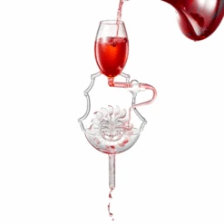 Wine Glass Wheel Decanting & Aerator Set By The Wine Savant - Unique Decanter - Moving Wheel - Upper, Middle & Lower Aerators - Whisky & Wines Carafe, Proven To Enhance & Improves Flavor & Aromas -Refined Spirits Store GlassWheelWineAerator1 1