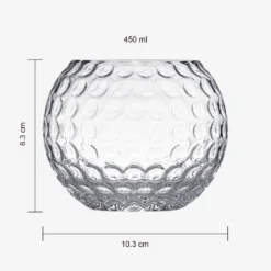 Golf Whiskey Glasses | 15 OZ Golf Ball Shaped Old Fashioned Liquor, Cocktail Glass, Crystal Unique & Fun Drinking Glassware Accessories, Gift For Him, Husband, Father, Boyfriend, Her -Refined Spirits Store GolfBallroundGlassessetof23 1