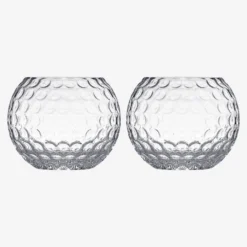 Golf Whiskey Glasses | 15 OZ Golf Ball Shaped Old Fashioned Liquor, Cocktail Glass, Crystal Unique & Fun Drinking Glassware Accessories, Gift For Him, Husband, Father, Boyfriend, Her -Refined Spirits Store GolfBallroundGlassessetof2 1