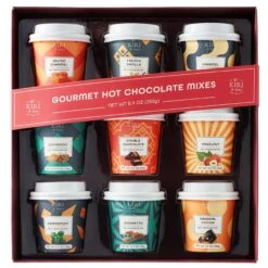 Gourmet Hot Cocoa Gift Set Cup Hot Chocolates - Set Of 9 Flavors - Salted Caramel, French Vanilla, Caramel, Gingerbread, Mint, Amaretto & More - Holiday Christmas Gifts For Her, Him, Kids 13 Gourmet Hot Cocoa Gift Set Cup Hot Chocolates - Set Of 9 Flavors - Salted Caramel, French Vanilla, Caramel, Gingerbread, Mint, Amaretto & More - Holiday Christmas Gifts For Her, Him, Kids -Refined Spirits Store HotChocolatecupssetof95 2