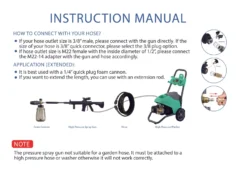 Pressure Washer Gun, Car Cleaning Tool Unique Mechanism, High Pressure Spray Washing Equipment - For Car Wash, Military, Patriotic, Police-Inspired Design, Precision Cleaner -Refined Spirits Store Instruction 1 1 02 2 scaled