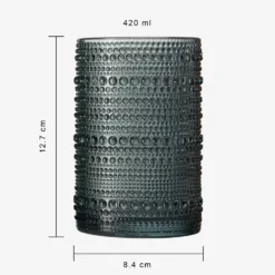 Beaded Highball Drinking Glasses | Set Of 6 | Muted Color, Vintage Hobnail 14 OZ Muted Bubble Design Whiskey Glassware, Old-Fashioned, Embossed Design Glass For Water, Wine, Cocktail HAND WASH ONLY 11 Beaded Highball Drinking Glasses | Set Of 6 | Muted Color, Vintage Hobnail 14 OZ Muted Bubble Design Whiskey Glassware, Old-Fashioned, Embossed Design Glass For Water, Wine, Cocktail HAND WASH ONLY -Refined Spirits Store KhenHighballBubbleGlasswareSetof6muted 1