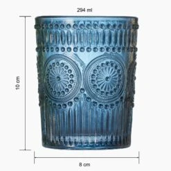 Colored Vintage Drinking Glasses Set | Set Of 6 | Tumbler Hobnail 10 OZ Muted Bubble Design Whiskey Glassware, Old-Fashioned, Embossed Design Glass For Water, Wine, Cocktail HAND WASH ONLY -Refined Spirits Store L0095 16 Muteduniquedesignhighballwaterglassessetof613