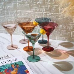 Front Page -Refined Spirits Store MUTED Martini Glass Set of 6 lifestyle 2