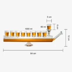 Menorah Decanter Set - Decanter & 8 Piece Shot Glass Set - 34 OZ Wine & Whiskey Glassware, Hannukkah Israel Decor, For All 8 Nights Of Chanukah, Holiday Gift For Him, Her, Jewish Gifts 9 Menorah Decanter Set - Decanter & 8 Piece Shot Glass Set - 34 OZ Wine & Whiskey Glassware, Hannukkah Israel Decor, For All 8 Nights Of Chanukah, Holiday Gift For Him, Her, Jewish Gifts -Refined Spirits Store MenorahDecanter43