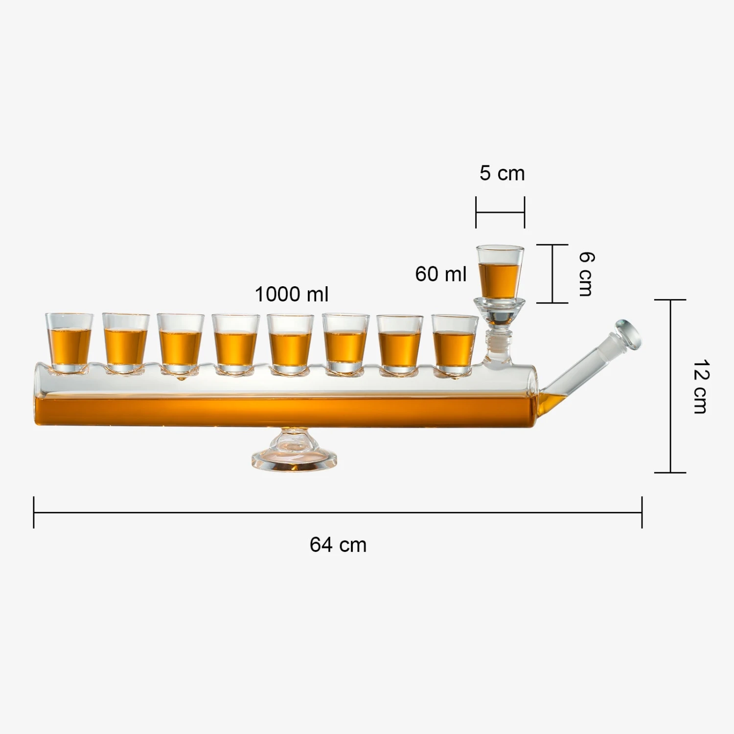 Menorah Decanter Set - Decanter & 8 Piece Shot Glass Set - 34 OZ Wine & Whiskey Glassware, Hannukkah Israel Decor, For All 8 Nights Of Chanukah, Holiday Gift For Him, Her, Jewish Gifts 5 Menorah Decanter Set - Decanter & 8 Piece Shot Glass Set - 34 OZ Wine & Whiskey Glassware, Hannukkah Israel Decor, For All 8 Nights Of Chanukah, Holiday Gift For Him, Her, Jewish Gifts - Image 5