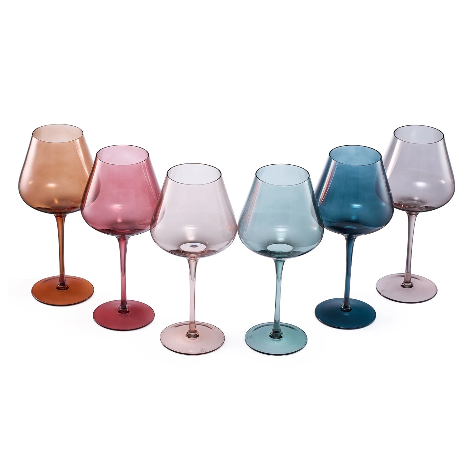 Colored Crystal Wine Glass Set Of 6, Gift For Hosting, Her, Wife, Mom Friend - Large 20 Oz Glasses, Unique Italian Style Tall Drinkware - Red & White, Dinner, Color Beautiful Glassware - (Pastel) 5 Colored Crystal Wine Glass Set Of 6, Gift For Hosting, Her, Wife, Mom Friend - Large 20 Oz Glasses, Unique Italian Style Tall Drinkware - Red & White, Dinner, Color Beautiful Glassware - (Pastel) - Image 5