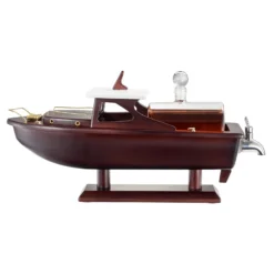 Boat Ship Whiskey & Wine Decanter Ship - The Wine Savant Ship Decanter Set 800ml - Drink Dispenser For Wine, Whiskey, Ship In A Bottle Decanters Bar Set, Liquor Scotch Bourbon, Boating Mariner Gifts -Refined Spirits Store NewBoatDecanter2 1