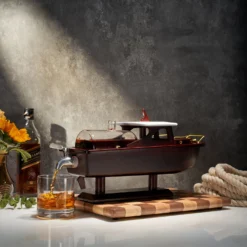 Boat Ship Whiskey & Wine Decanter Ship - The Wine Savant Ship Decanter Set 800ml - Drink Dispenser For Wine, Whiskey, Ship In A Bottle Decanters Bar Set, Liquor Scotch Bourbon, Boating Mariner Gifts -Refined Spirits Store NewBoatDecanter3 1