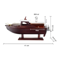 Boat Ship Whiskey & Wine Decanter Ship - The Wine Savant Ship Decanter Set 800ml - Drink Dispenser For Wine, Whiskey, Ship In A Bottle Decanters Bar Set, Liquor Scotch Bourbon, Boating Mariner Gifts -Refined Spirits Store NewBoatDecanter6 1