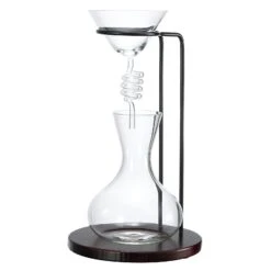 Wine Tower Decanting & Aerator Set By The Wine Savant - Unique Wine Decanter - 2 Aerating Parts - Upper & Lower Aerators - Whisky & Wines Carafe, Proven To Enhance & Improves Flavor & Aromas -Refined Spirits Store NewWineTowerDecanter1 2