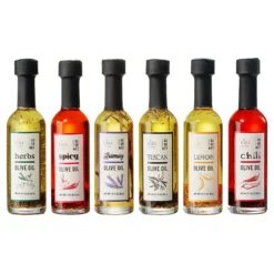Olive Oil Gourmet Sampler Gift Set Of 6 - Premium Extra-Virgin Blend Olive Oil Made In Spain, Natural Flavors Include Herbs, Chili, Spice, Rosemary, Tuscan & Lemon - Gifts For Her, Him -Refined Spirits Store OliveOilgiftsetof63 2