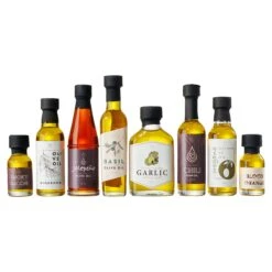 Olive Oil Gourmet Sampler Gift Set Of 8 - Premium Extra-Virgin Olive Oil Made In Spain, Natural Flavors Include Mushroom, Chili, Garlic, Oregano, Blood Orange, Smoky Bacon, Jalapeno, Basil -Refined Spirits Store OliveOilgiftsetof83 2