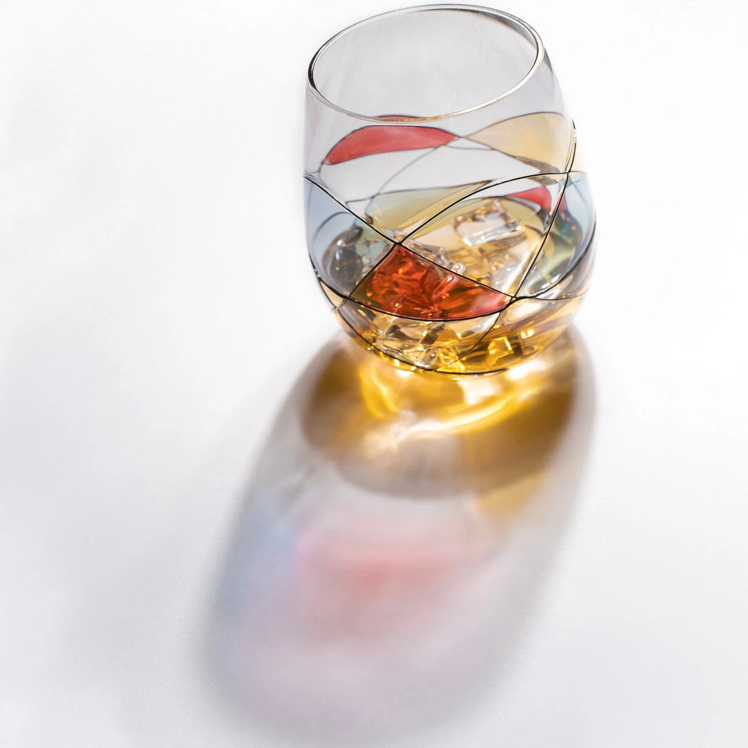 Artisanal Hand Painted Stemless - Gift For Mom, Friends, Girlfriends, Renaissance Romantic Stain-glassed Windows Wine Glasses Set Of 2 - Gift Idea For Birthday, Housewarming - Extra Large Goblets 3 Artisanal Hand Painted Stemless - Gift For Mom, Friends, Girlfriends, Renaissance Romantic Stain-glassed Windows Wine Glasses Set Of 2 - Gift Idea For Birthday, Housewarming - Extra Large Goblets - Image 3