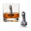 Unique Whiskey & Wine Chiller - Funny Liquor Ice Chilling Suction Cup, Beverage Cooler, Peni Shaped Gag Gift For Whiskey, Bourbon, Tequila, Vodka Lover, Reusable Stainless Steel - Just Freeze It!