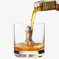 Unique Whiskey & Wine Chiller - Funny Liquor Ice Chilling Suction Cup, Beverage Cooler, Peni Shaped Gag Gift For Whiskey, Bourbon, Tequila, Vodka Lover, Reusable Stainless Steel - Just Freeze It! -Refined Spirits Store PenisWhiskeyChiller3 1