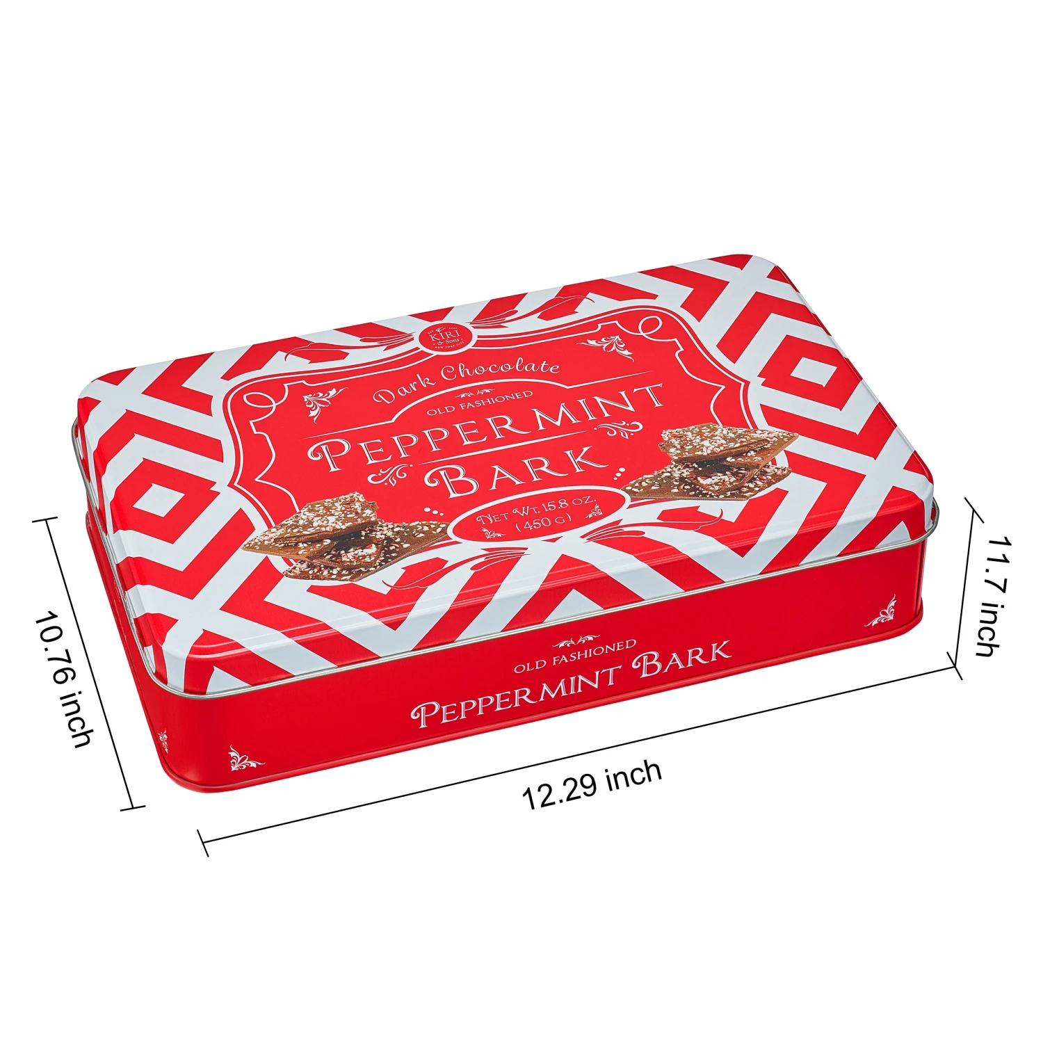 Dark Chocolate Premium Peppermint Bark - 450G Holiday Bark Assorted Squares - Christmas Candy, Sweets Gift Tin, Old Fashioned Holiday Treat For Stocking Stuffer, Party - Made In Turkey 5 Dark Chocolate Premium Peppermint Bark - 450G Holiday Bark Assorted Squares - Christmas Candy, Sweets Gift Tin, Old Fashioned Holiday Treat For Stocking Stuffer, Party - Made In Turkey - Image 5