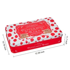 Handmade Layered Salted Caramel Dark & White Chocolate Peppermint Bark - 1Lb Holiday Bark Squares - Christmas & Winter Candy, Sweets Gift Tin, Old Fashioned Treat, Stocking Stuffer -Refined Spirits Store Peppermintbark saltedcaramel2 1