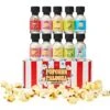 Gourmet Popcorn Seasoning Sampler Kit, 10 Flavor Variety Pack - Including Kettle Corn, Garlic Parmesan, Bacon Cheddar, Caramel, Butter, White Cheddar, Ranch, Spicy Jalapeño, Movie Night