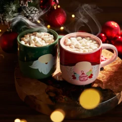 Mug With Hot Cocoa Mix & Marshmallows - Delicious Double Hot Chocolate Mix Filled With Marshmallow - Kids Fun Gift Holiday Santa Elves Christmas, Ceramic Childrens Eggnog Festive Gifts, Red Elf Mug 13 Mug With Hot Cocoa Mix & Marshmallows - Delicious Double Hot Chocolate Mix Filled With Marshmallow - Kids Fun Gift Holiday Santa Elves Christmas, Ceramic Childrens Eggnog Festive Gifts, Red Elf Mug -Refined Spirits Store Red GreenElfmughotchocolatesingle a Ee 2