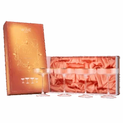 Ribbed Coupe Cocktail Glasses With Gold Rim 8 Oz | Set Of 4 | Classic Manhattan Glasses For Cocktails, Champagne Coupe, Ripple Coupe Glasses, Art Deco Gatsby Vintage, Crystal With Stems