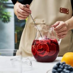 Sangria Drink Mix & Acrylic Beverage Pitcher With Lid | 72 Oz | Homemade Make-Your-Own Sangria - Dried Fruit, Sangria Mixing Powder & Plastic Water Pitchers, Clear Tritan - Dishwasher Safe BPA-Free -Refined Spirits Store SangriaPitcherGiftSet4 2