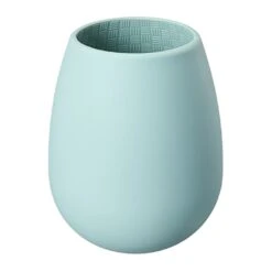 Unbreakable Silicone Stemless Wine Glassware | Set Of 4 | Reusable & Shatterproof Tumbler Drinkware For Wine, Water, Cocktails, Champagne Glass For Parties, Camping, Beaches, Boats - (Light Blue) -Refined Spirits Store SiliconeWineCupsBluesetof4