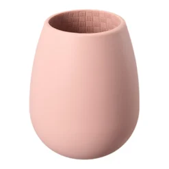 Unbreakable Silicone Stemless Wine Glassware | Set Of 4 | Reusable & Shatterproof Tumbler Drinkware For Wine, Water, Cocktails, Champagne Glass For Parties, Camping, Beaches, Boats - (Pink) -Refined Spirits Store SiliconeWineCupsRedsetof4