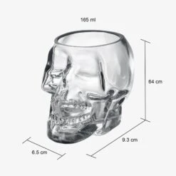 Skull Shot Glasses Set Of 6 By The Wine Savant - 3oz Skull Glasses 3" H - Goth Gifts, Skull Gifts, Skull Decor, Skeleton Decor, Skull Shaped Glasses, Perfect For Halloween Themed Parties! -Refined Spirits Store Skullglasses1
