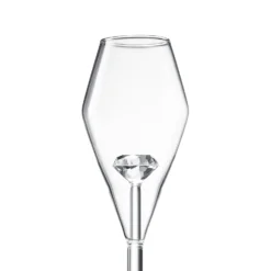 Champagne Flute Glassware | Set Of 2, 7.8 OZ | Diamond Stemmed Glass, Gift For Her -Refined Spirits Store TheWineSavantDiamondFluteGlassessetof21 1