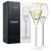 Champagne Flute Glassware | Set Of 2, 7.8 OZ | Diamond Stemmed Glass, Gift For Her