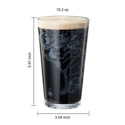 LOTR Middle Earth Map Beer Glass - 15 OZ Middle-Earth Fantasy Glassware Inspired By Lord Of The Rings - Unique Novelty Pint Glass Lovers & Fantasy Fans - Durable Housewarming Christmas Gift, Home, Bar 6 LOTR Middle Earth Map Beer Glass - 15 OZ Middle-Earth Fantasy Glassware Inspired By Lord Of The Rings - Unique Novelty Pint Glass Lovers & Fantasy Fans - Durable Housewarming Christmas Gift, Home, Bar -Refined Spirits Store TheWineSavantMiddleearthhightumblerglass1xx 1