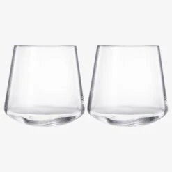 Rolling Un-Spillable Stemless Spinning Aerating Wine Glasses | Set Of 2 | Spill-Proof Aerating Wine Glass, No Stem Tilted Glassware For Whiskey, Champagne, Cocktail, Water, Gift For Her, Him 13.5OZ -Refined Spirits Store Unspillableglassware setof2