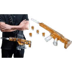 AR15 Whiskey Decanter And Glass Set - Drinking Party Accessory - Holster Attachment, Silencer Stopper - 22oz & 4 1oz Shot Glasses - Drinking Party Accessory, TIK Tok Gun Decanter - Fun Gifts For Men