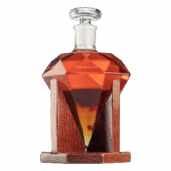 Diamond Decanter For Whiskey, Liquor, Scotch, Rum, Bourbon, Vodka, Tequila Decanter, The Wine Savant 750ml - Gifts For Men & Women Clear