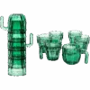 Cactus Stackable Glasses, Stacktus Gifts, Set Of 6-10 Oz Cactus Shape Glasses With Handles Green Glass Blown Figurines Plant Decorations For Parties 3.5" H 5" W - Copyright Design, Patent Pending