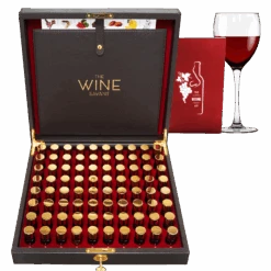 Sommelier Wine Aroma Kit - The Nosing Kit By The Wine Savant - Master Connoisseur Smelling Kit To Train Your Nose - 80 Fragrance Training Kit For Wine Lovers, Wine Game Gifts For Holiday, Him, Her