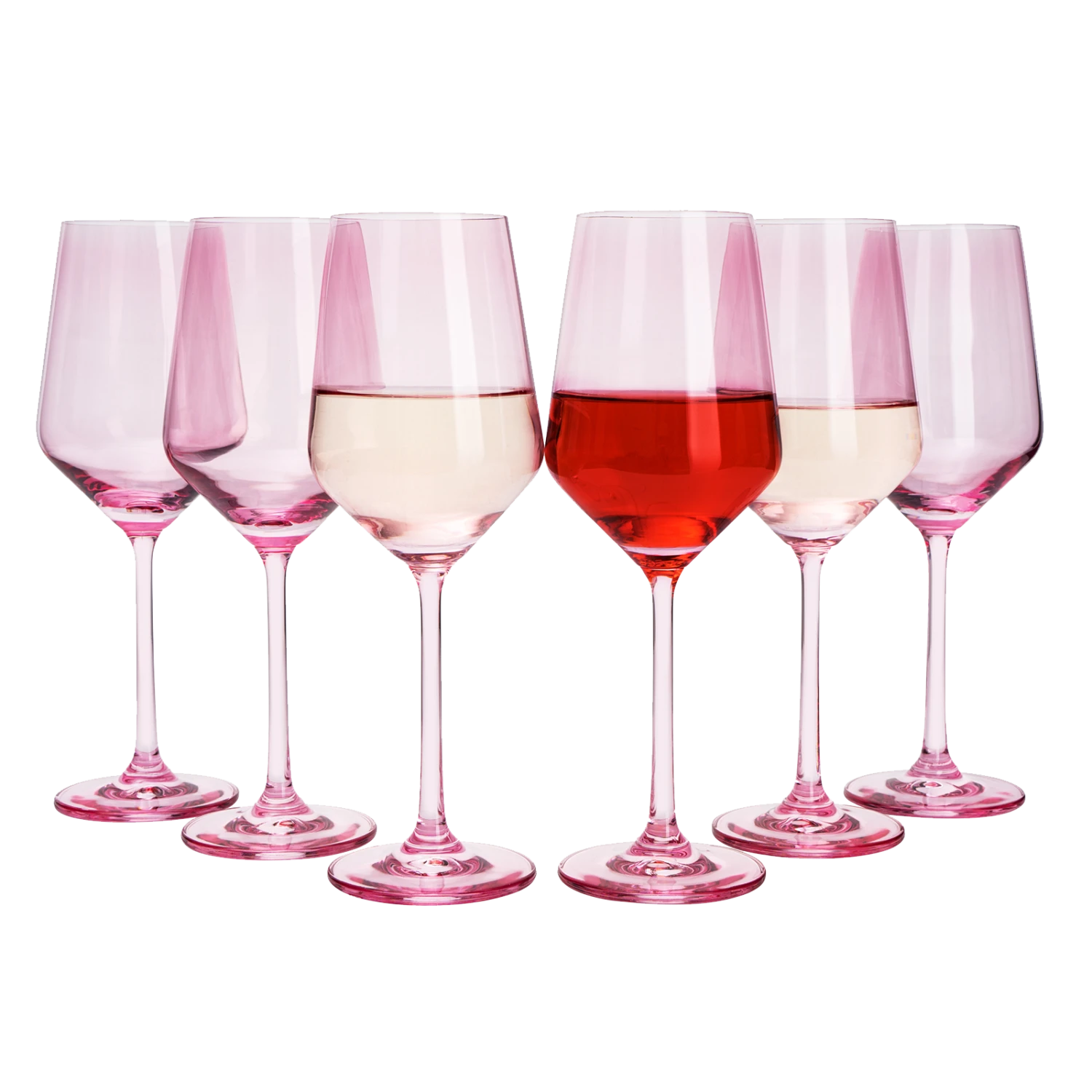 Colored Wine Glass Set,12 Oz Glasses Set Of 6, Unique Italian Style Tall Stemmed For White & Red Wine, Water, Margarita Glasses, Color Tumbler, Gift, Viral Beautiful Glassware (Blush Pink) 1 Colored Wine Glass Set,12 Oz Glasses Set Of 6, Unique Italian Style Tall Stemmed For White & Red Wine, Water, Margarita Glasses, Color Tumbler, Gift, Viral Beautiful Glassware (Blush Pink)